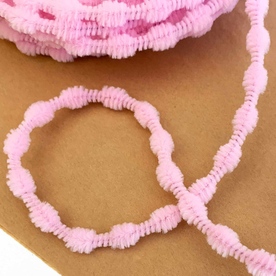 Tiny 3/8" Bump Chenille for Retro Crafts in Pale Pink ~ 1 yd.